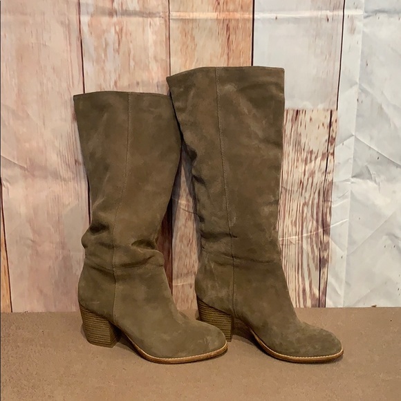 Crevo Shoes - Crevo Atty knee high relaxed leather boot taupe